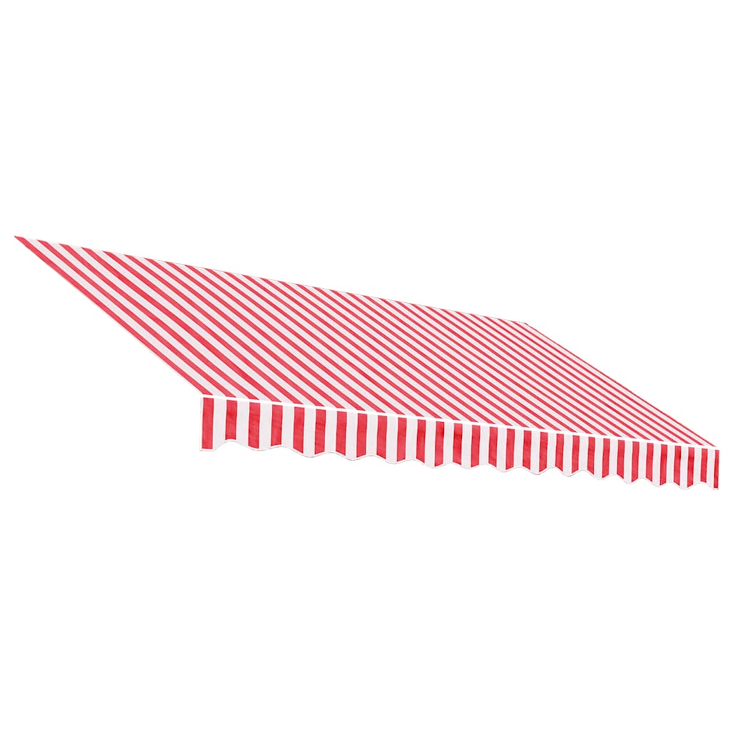 Erstatningsduk for markise rød og hvit stripe 3x2,5 m