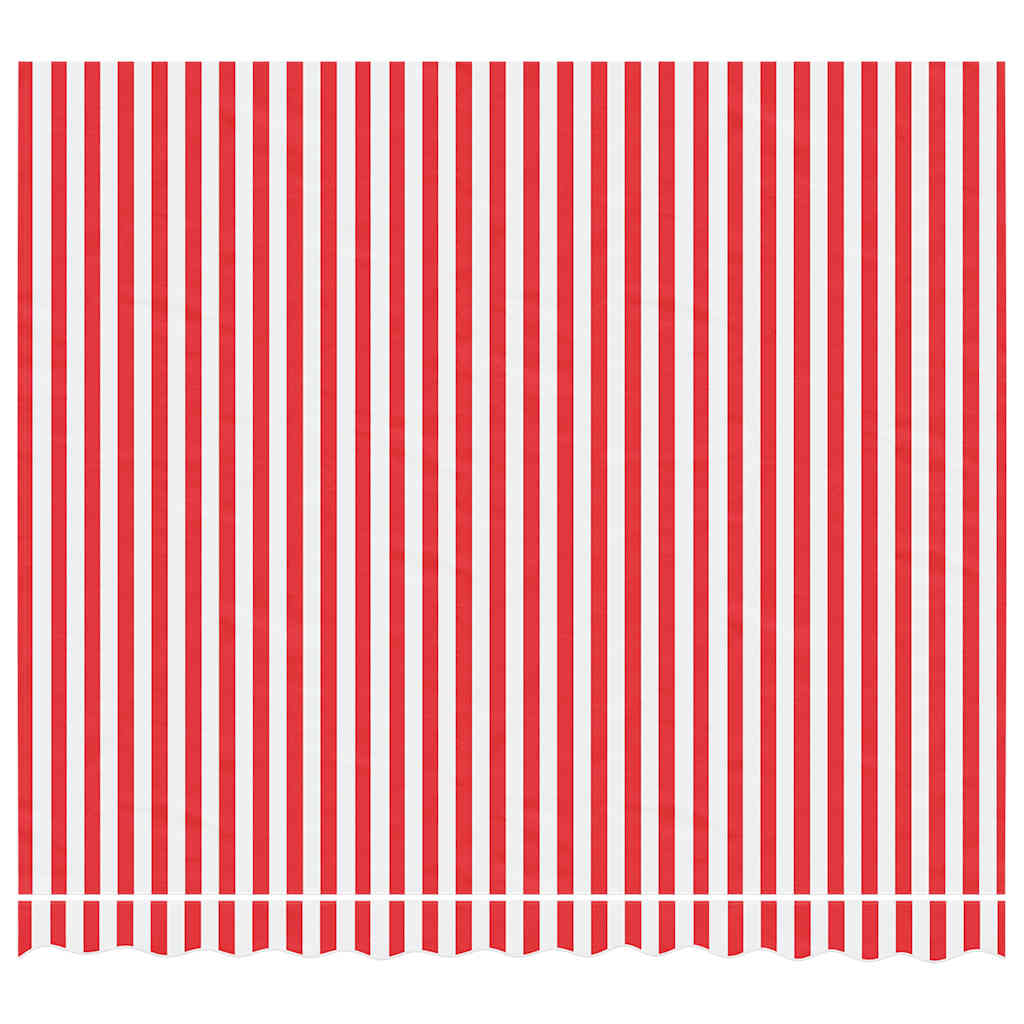 Erstatningsduk for markise rød og hvit stripe 3x2,5 m