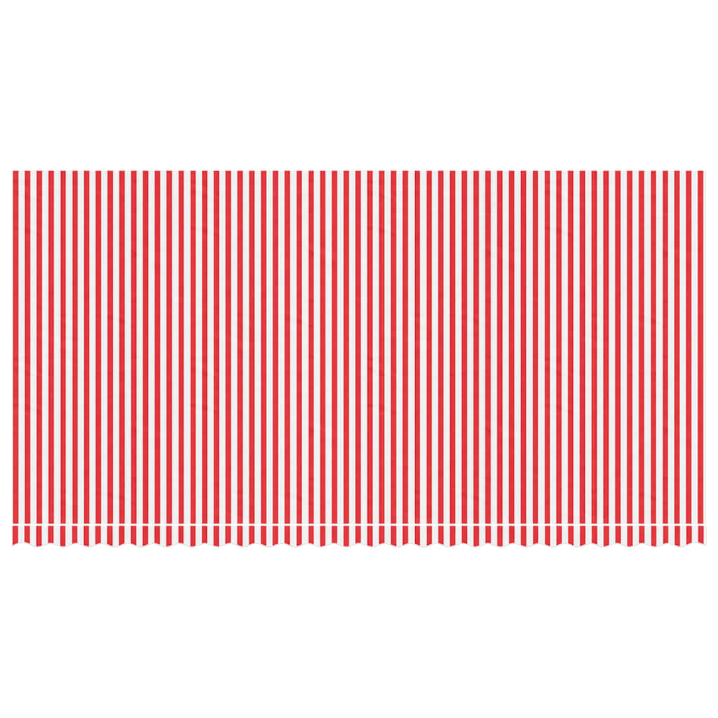 Erstatningsduk for markise rød og hvit 6x3 m polyester