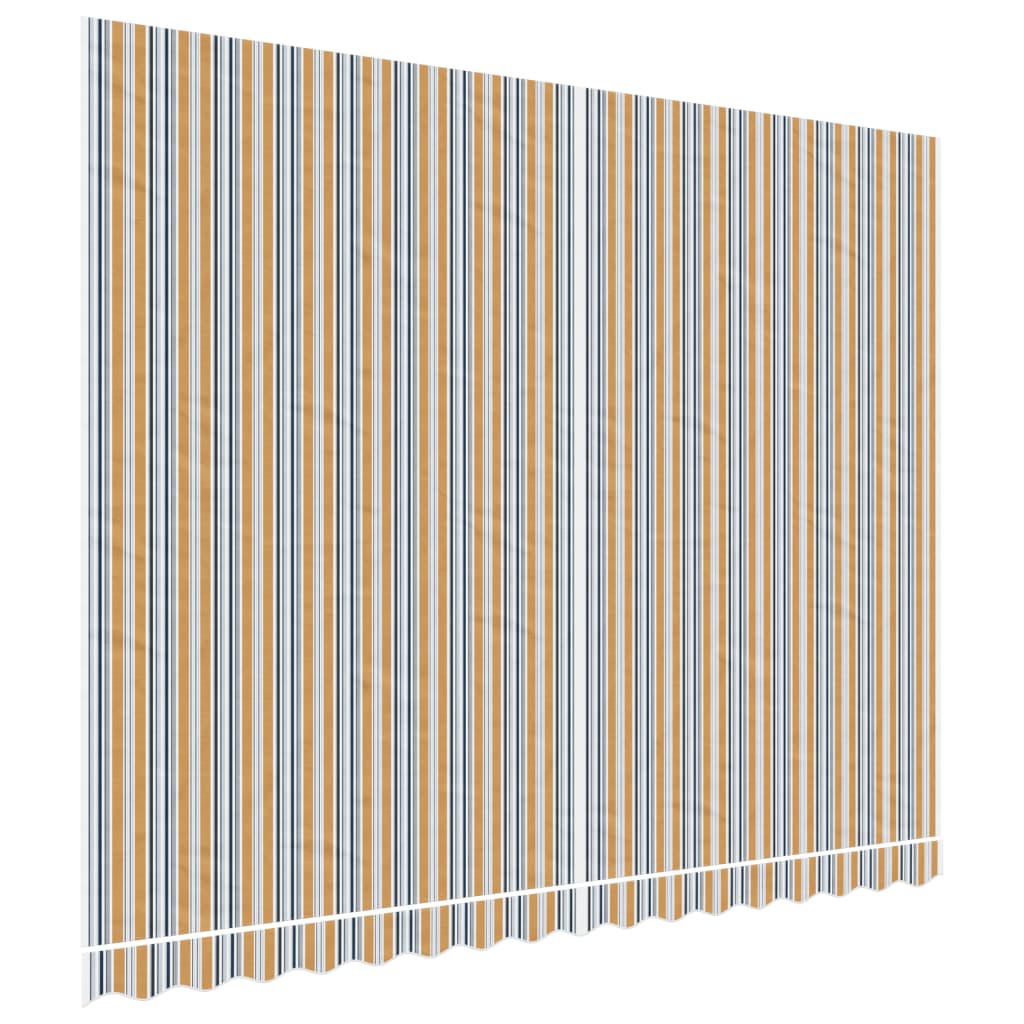 Erstatningsduk for markise oransje og blå 380x295 cm polyester