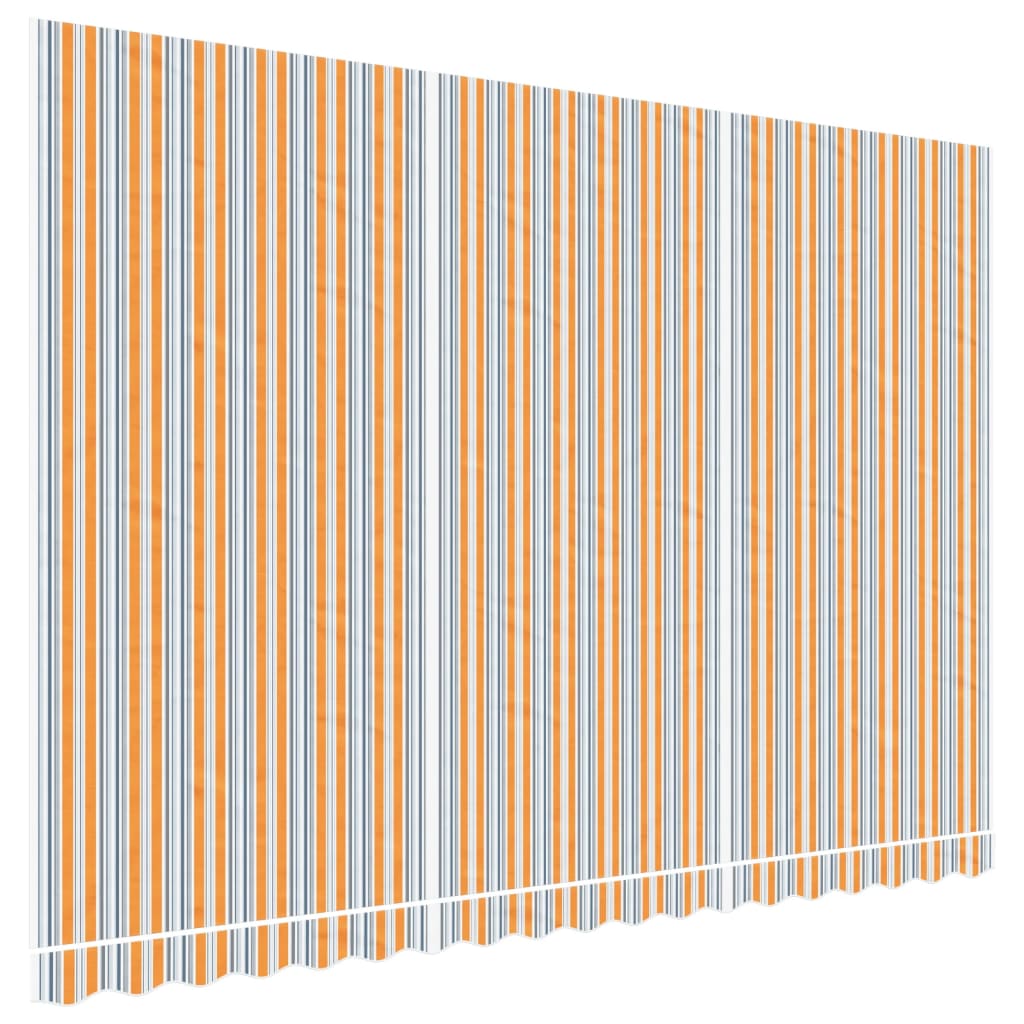 Erstatningsduk for markise oransje og blå 4,5x3 m polyester