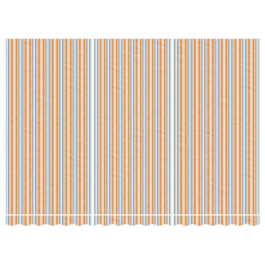 Erstatningsduk for markise oransje og blå 4,5x3 m polyester