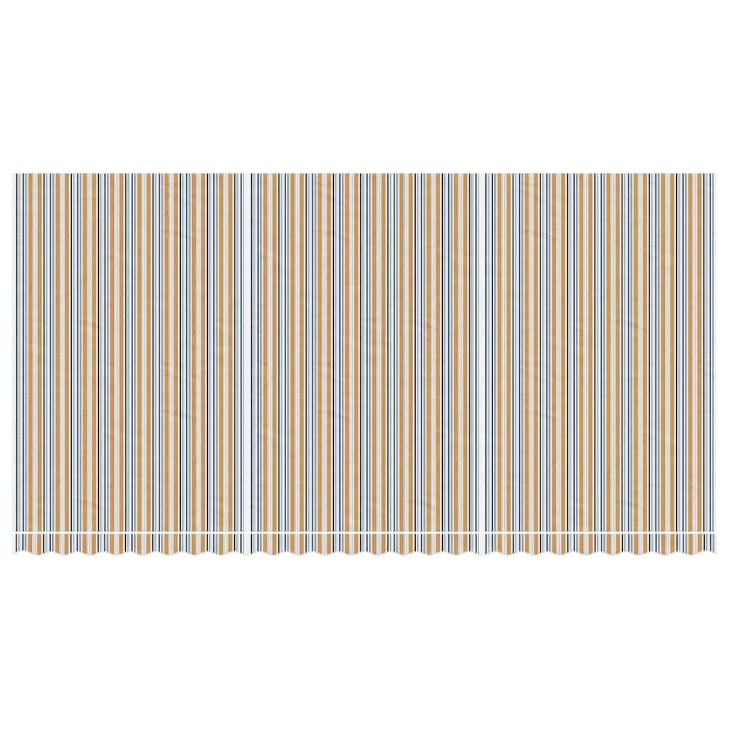 Erstatningsduk for markise oransje og blå 600x300 cm polyester