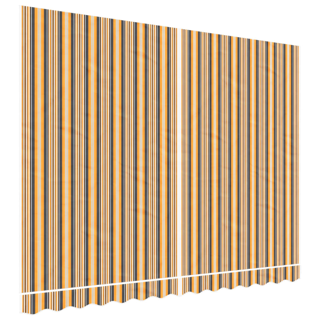 Erstatningsduk for markise oransje og svart 3,5x2,5 m polyester
