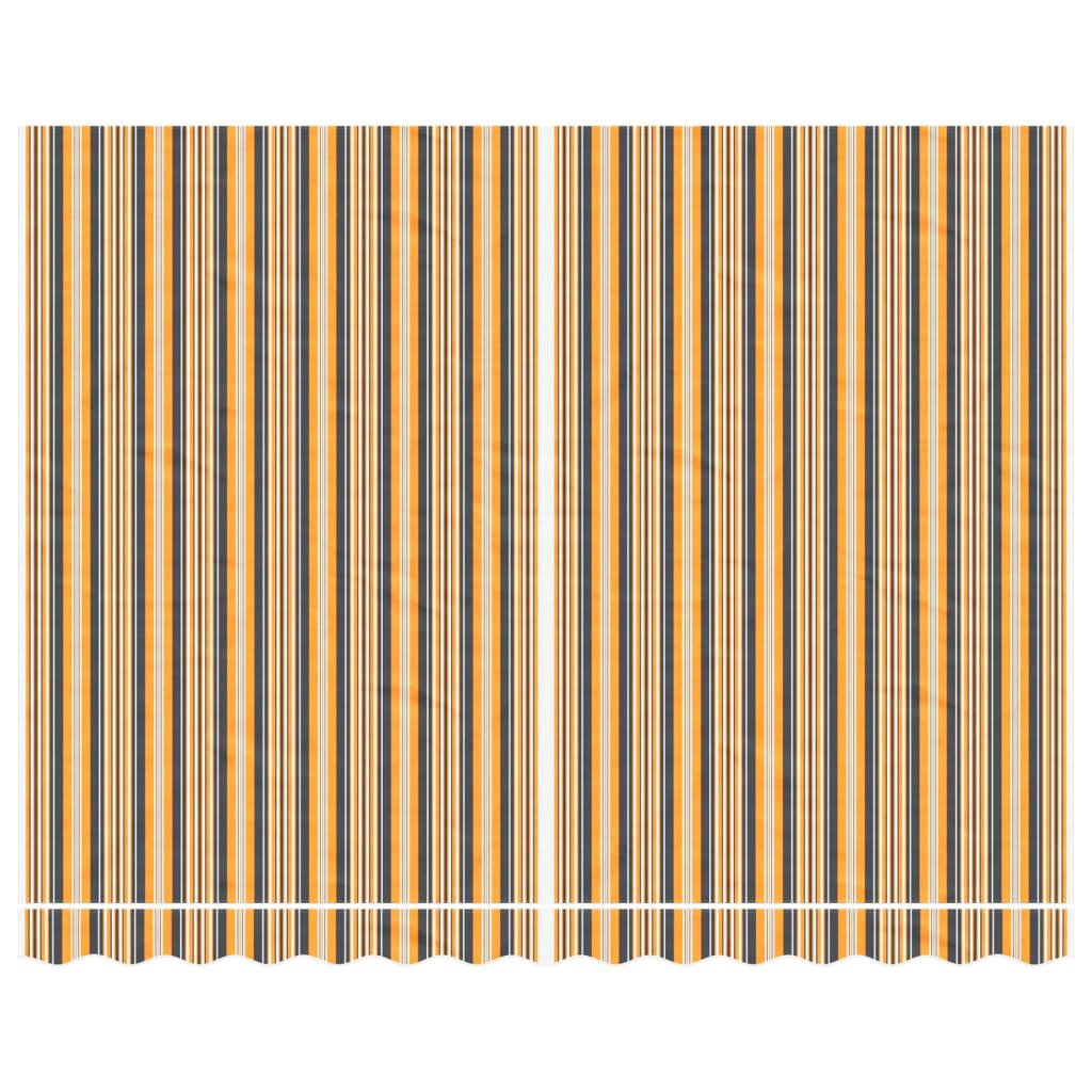 Erstatningsduk for markise oransje og svart 3,5x2,5 m polyester