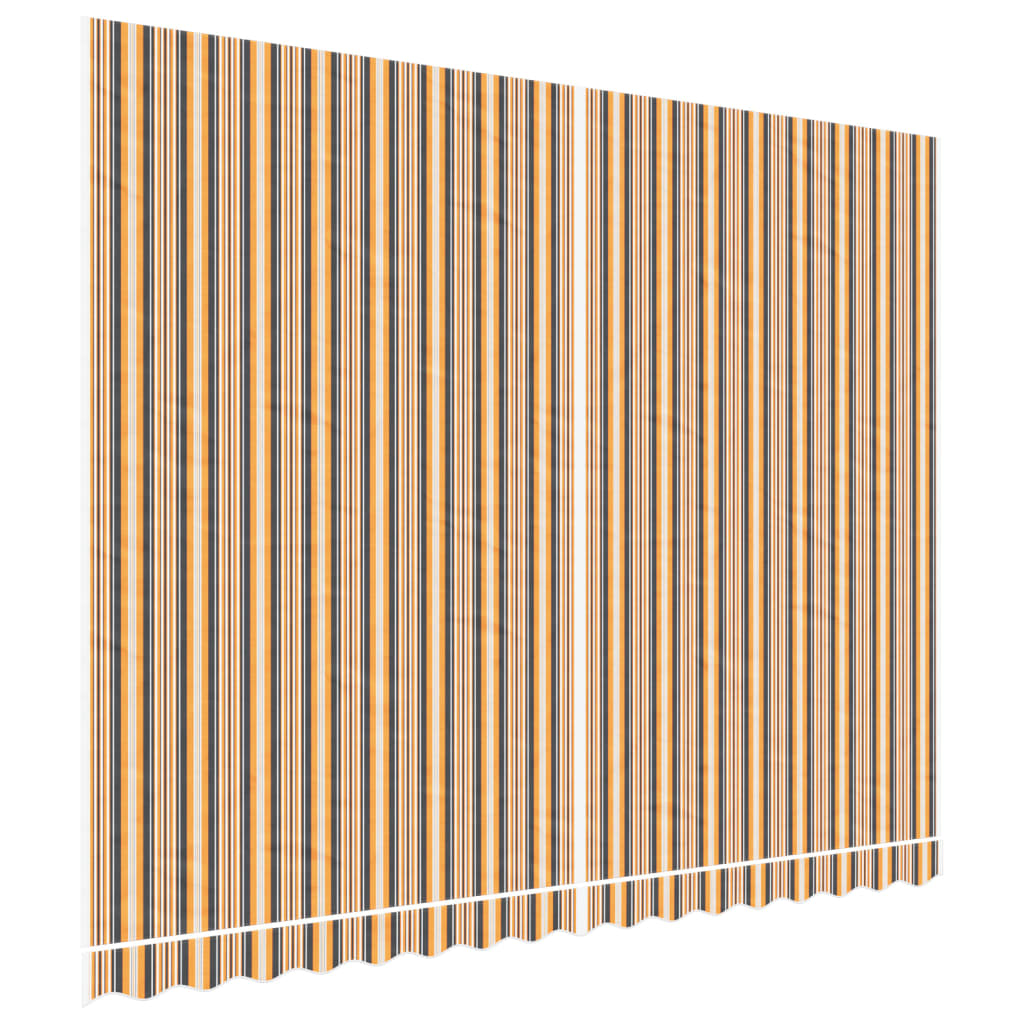 Erstatningsduk for markise oransje og svart 4x3 m polyester