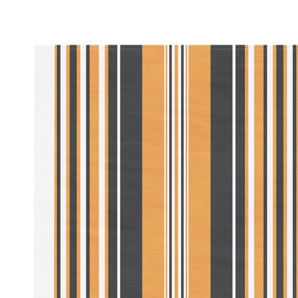 Erstatningsduk for markise oransje og svart 4x3 m polyester