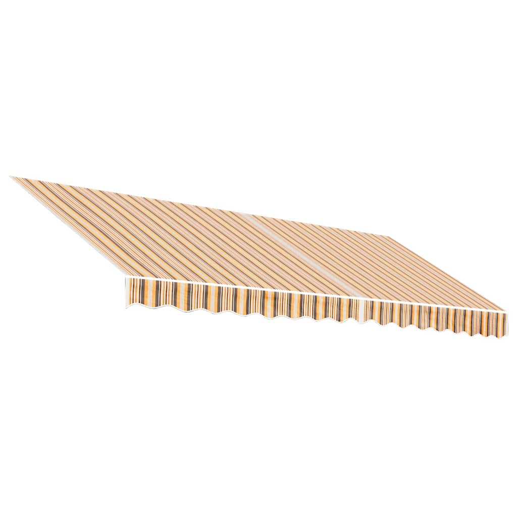Erstatningsduk for markise oransje og svart 4x3,5 m polyester