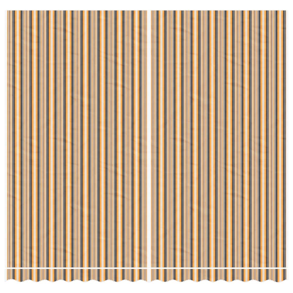 Erstatningsduk for markise oransje og svart 4x3,5 m polyester