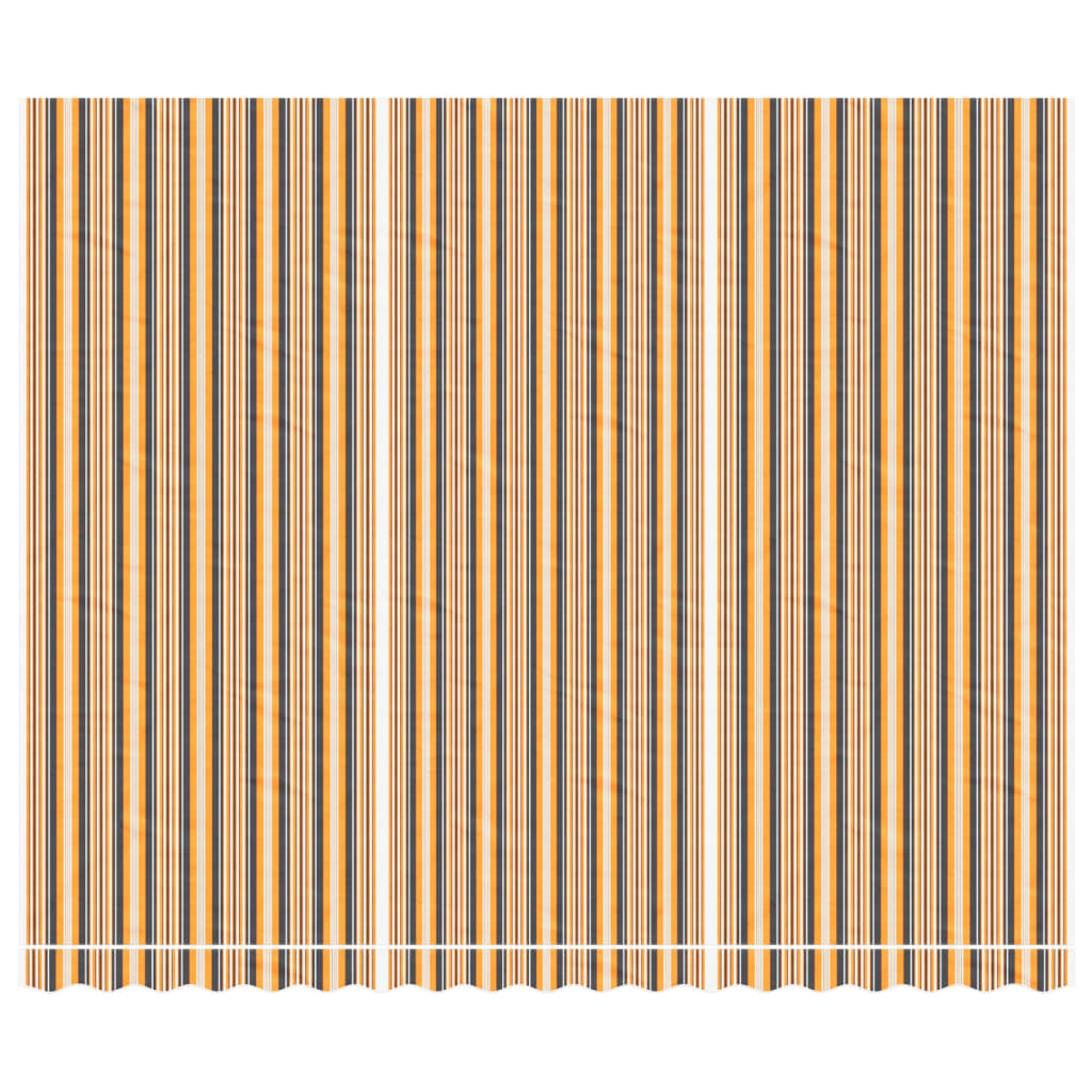 Erstatningsduk for markise oransje og svart 450x350 cm polyester