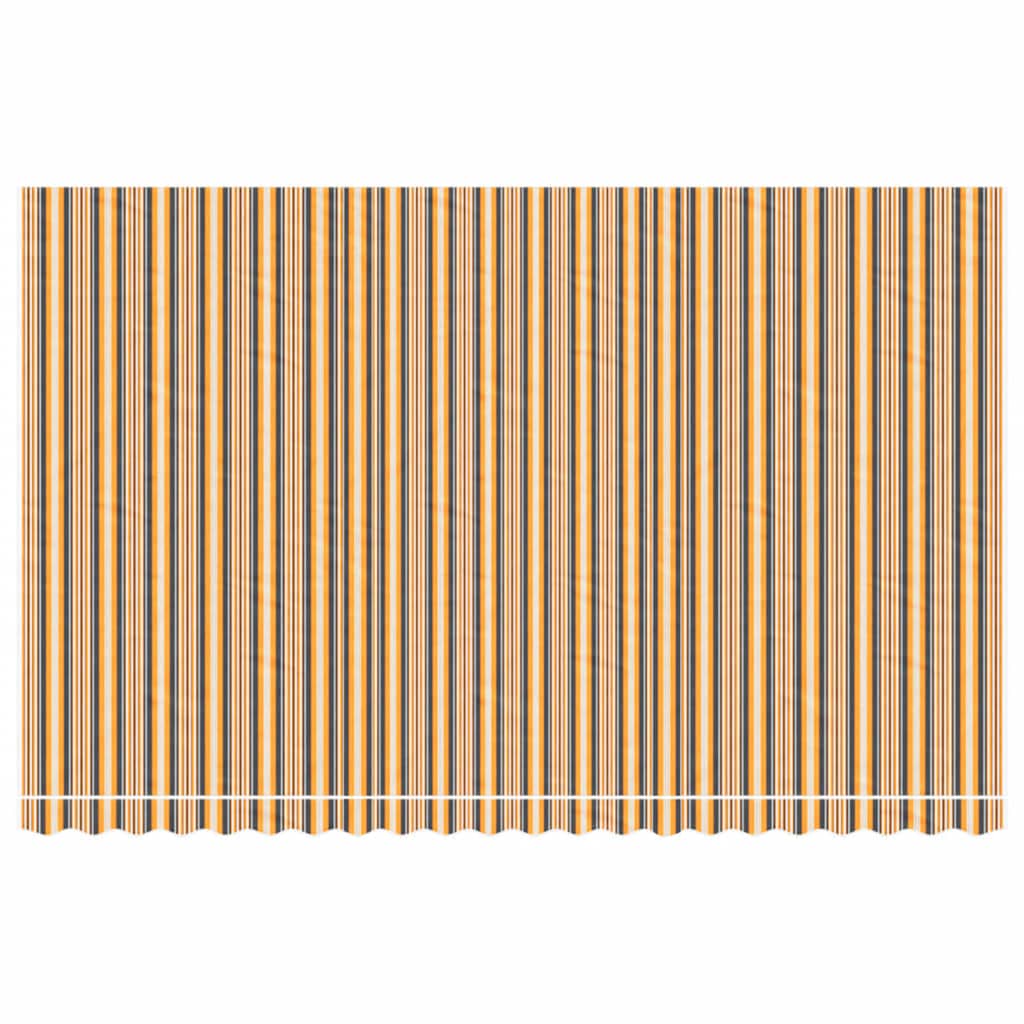Erstatningsduk for markise oransje og svart 480x295 cm polyester