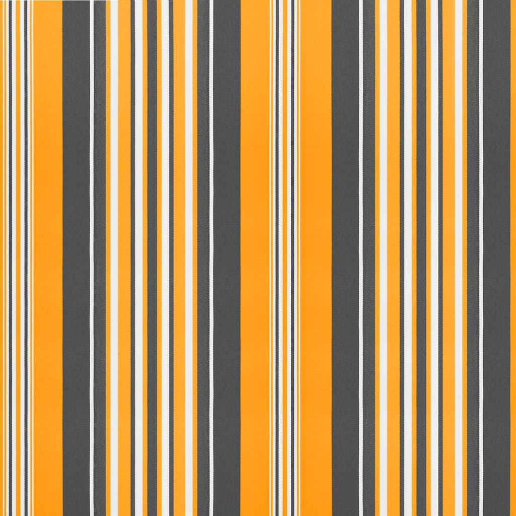 Erstatningsduk for markise oransje og svart 480x295 cm polyester