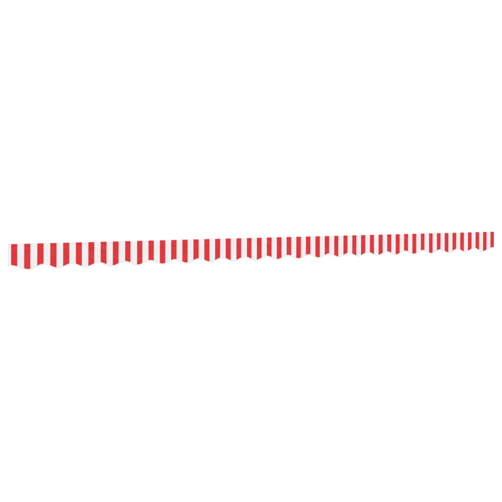 Erstatningsstoff for markisekappe rød og hvit stripe 5 m