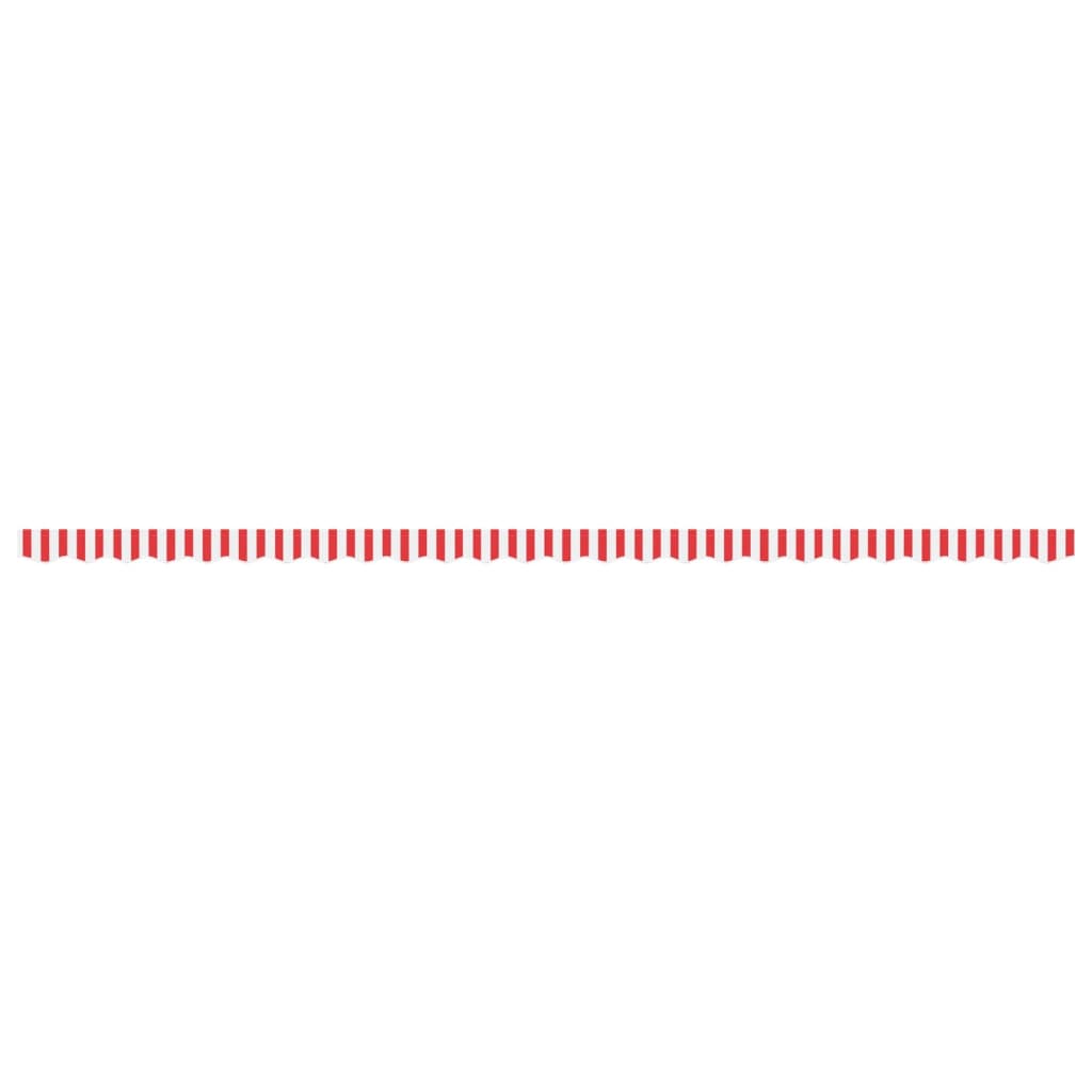 Erstatningsstoff for markisekappe rød og hvit stripe 6 m