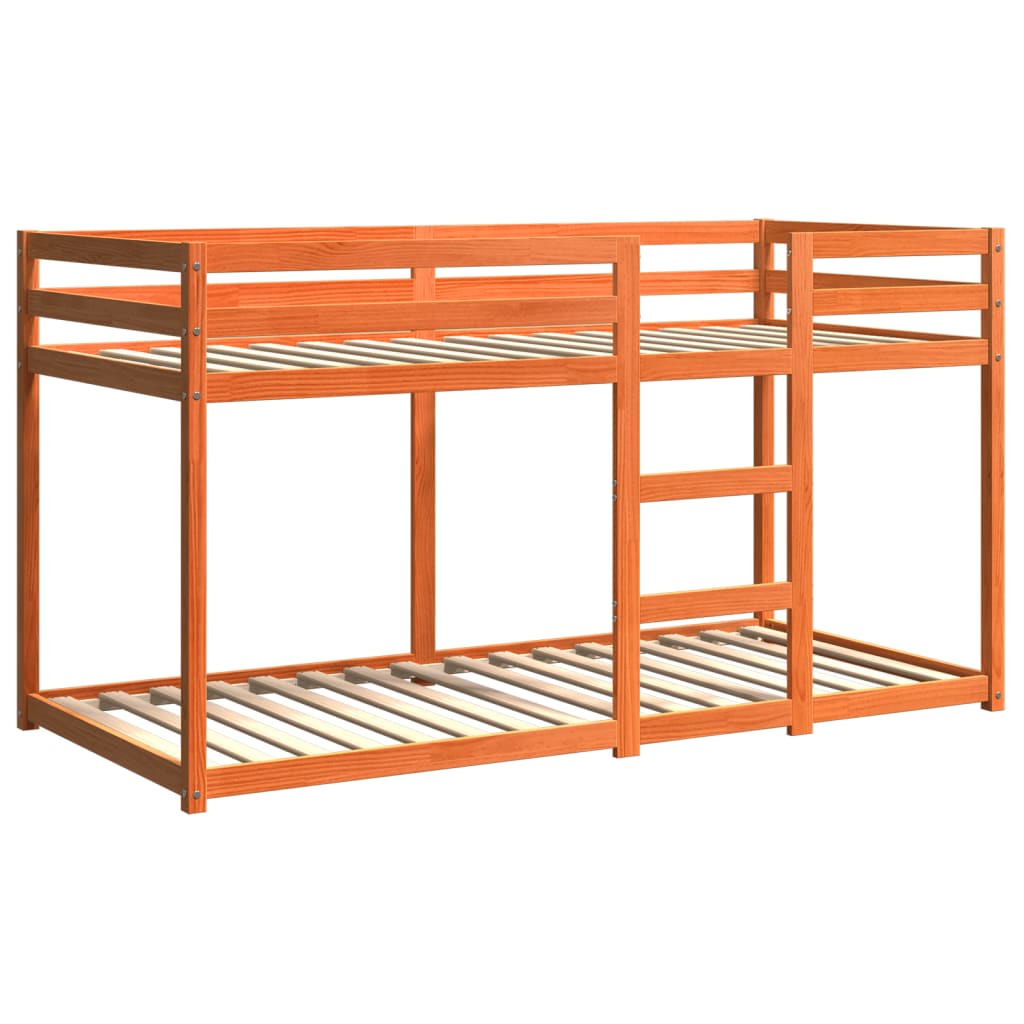 Køyeseng voksbrun 90x200 cm heltre furu