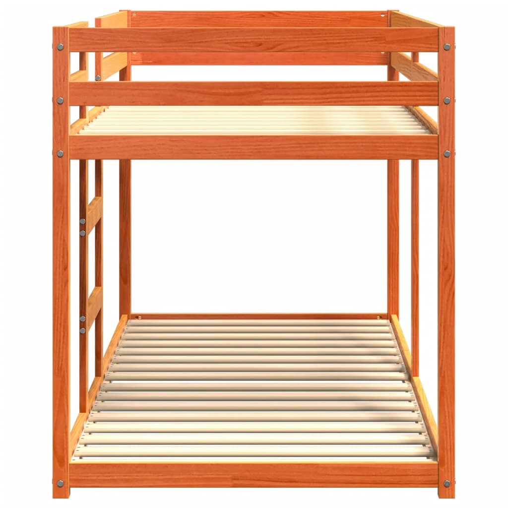 Køyeseng voksbrun 90x200 cm heltre furu