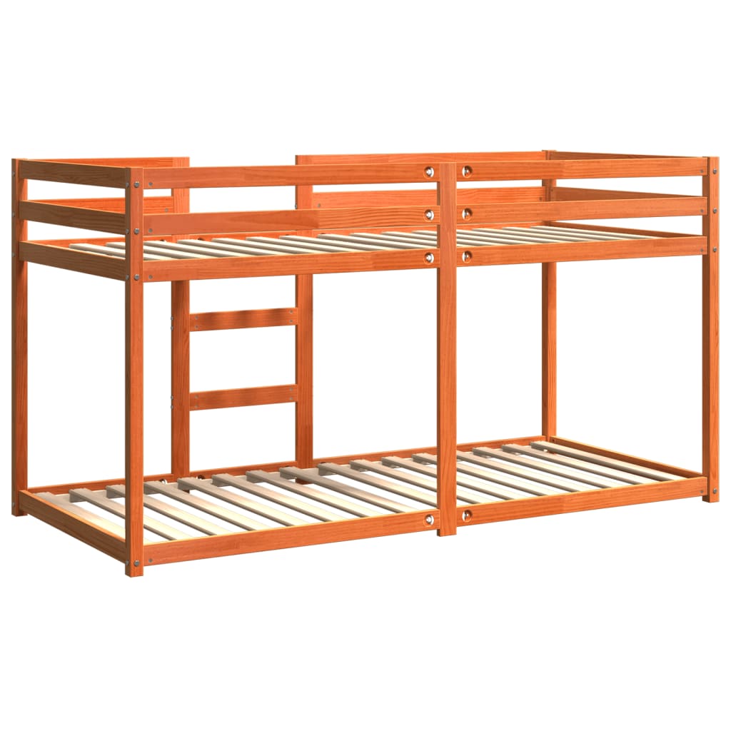 Køyeseng voksbrun 90x200 cm heltre furu