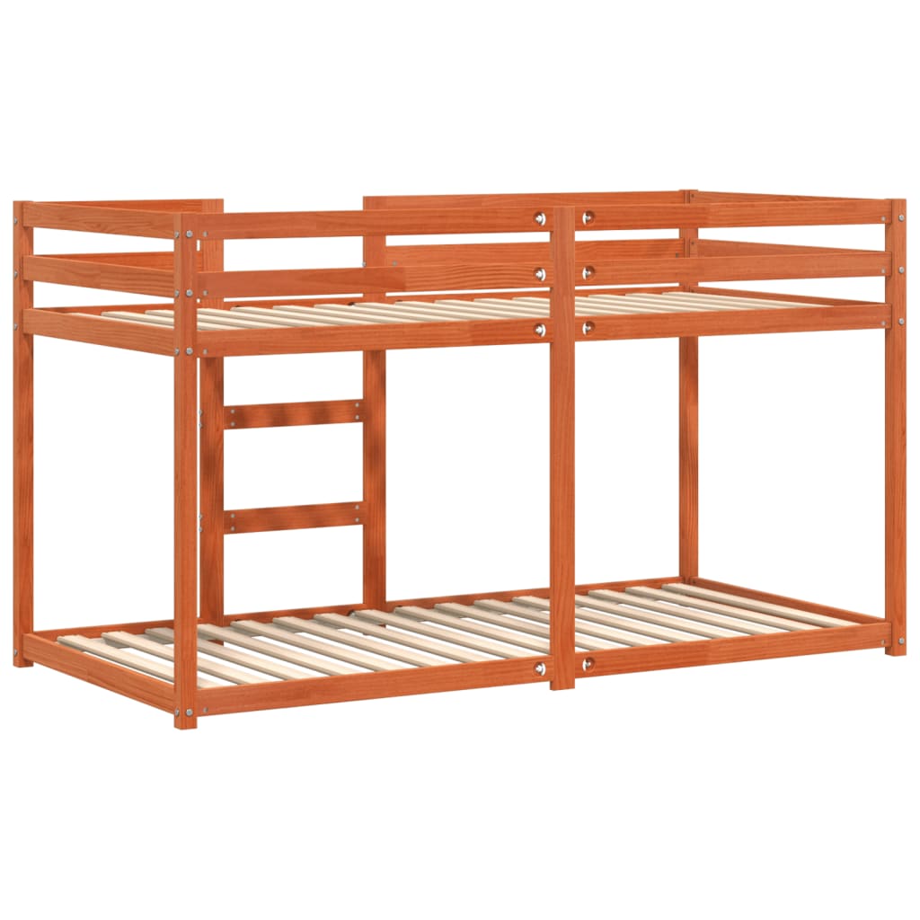 Køyeseng voksbrun 90x190 cm heltre furu