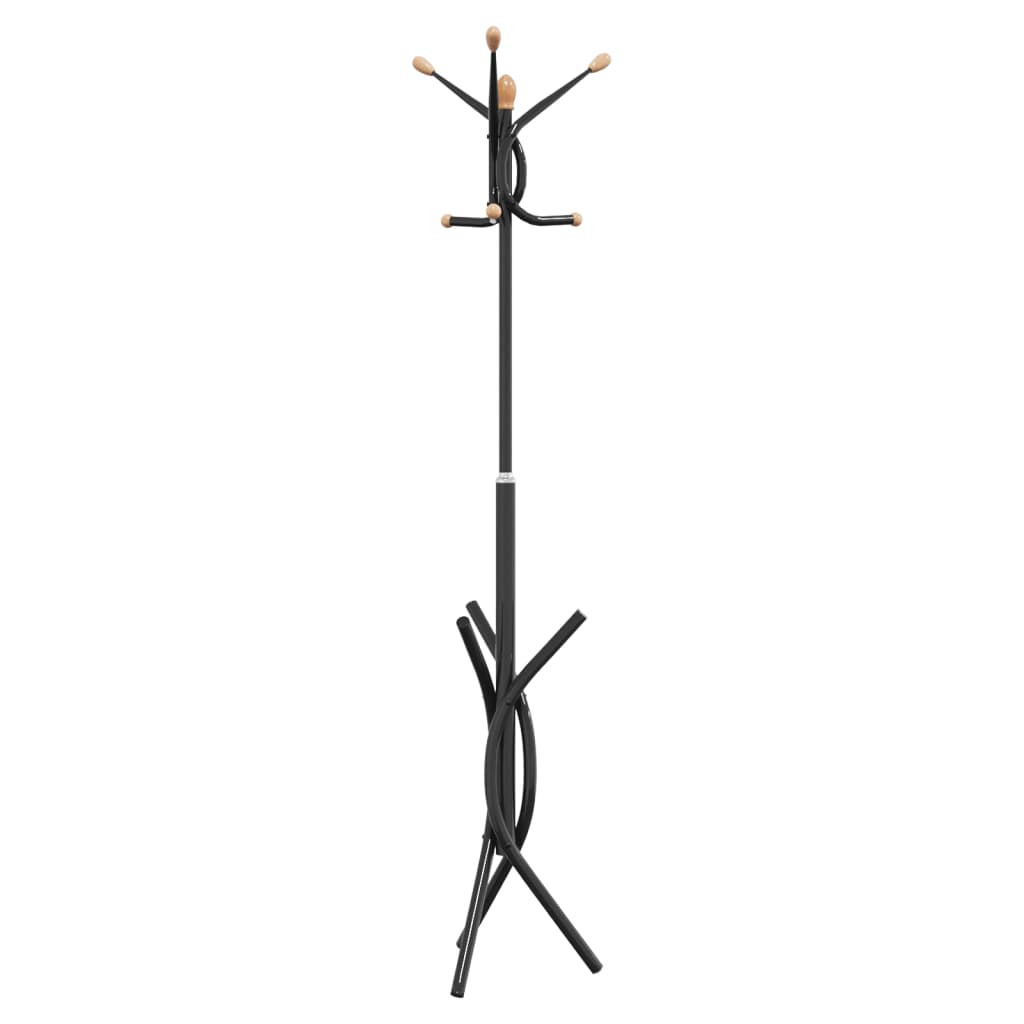 Stumtjener svart 176 cm pulverlakkert jern