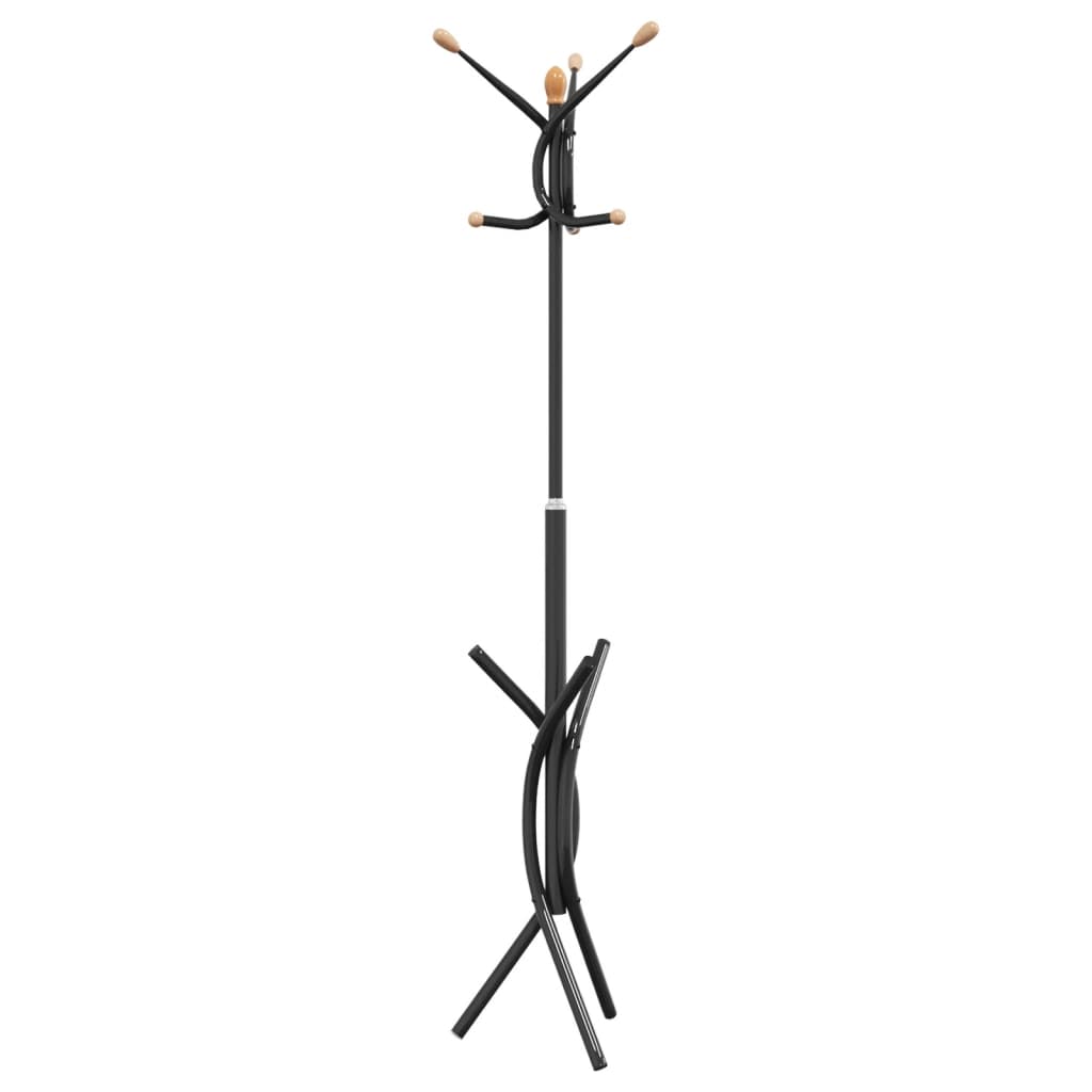 Stumtjener svart 176 cm pulverlakkert jern