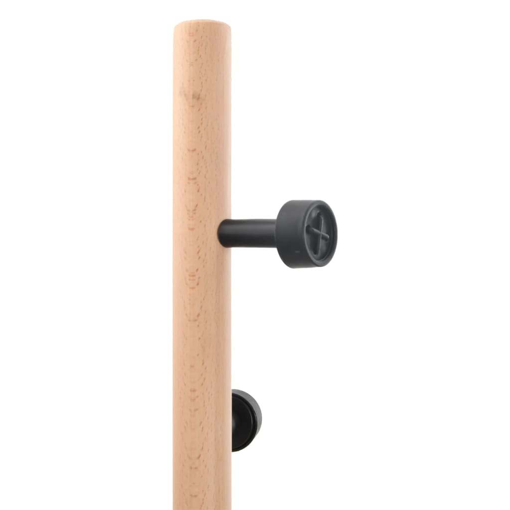 Stumtjener svart 177 cm pulverlakkert jern