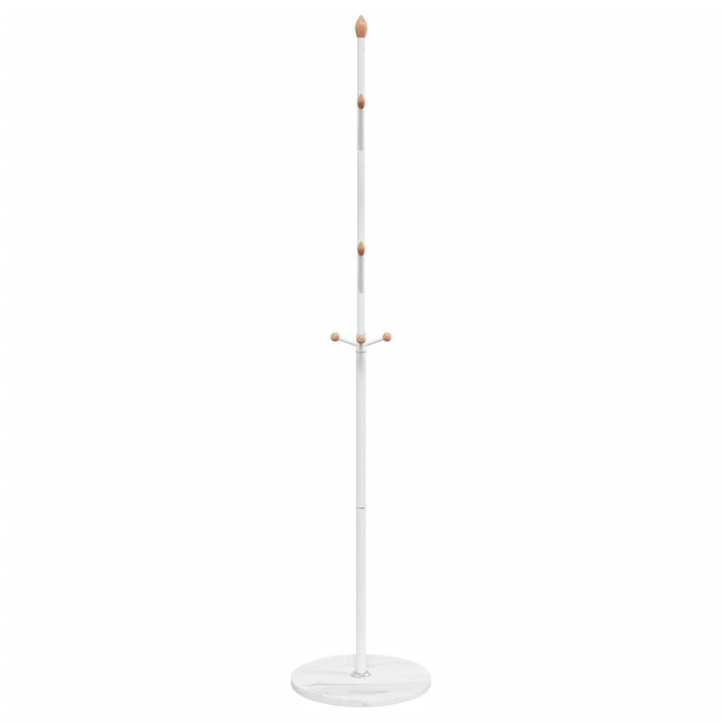 Stumtjener hvit 177 cm pulverlakkert jern
