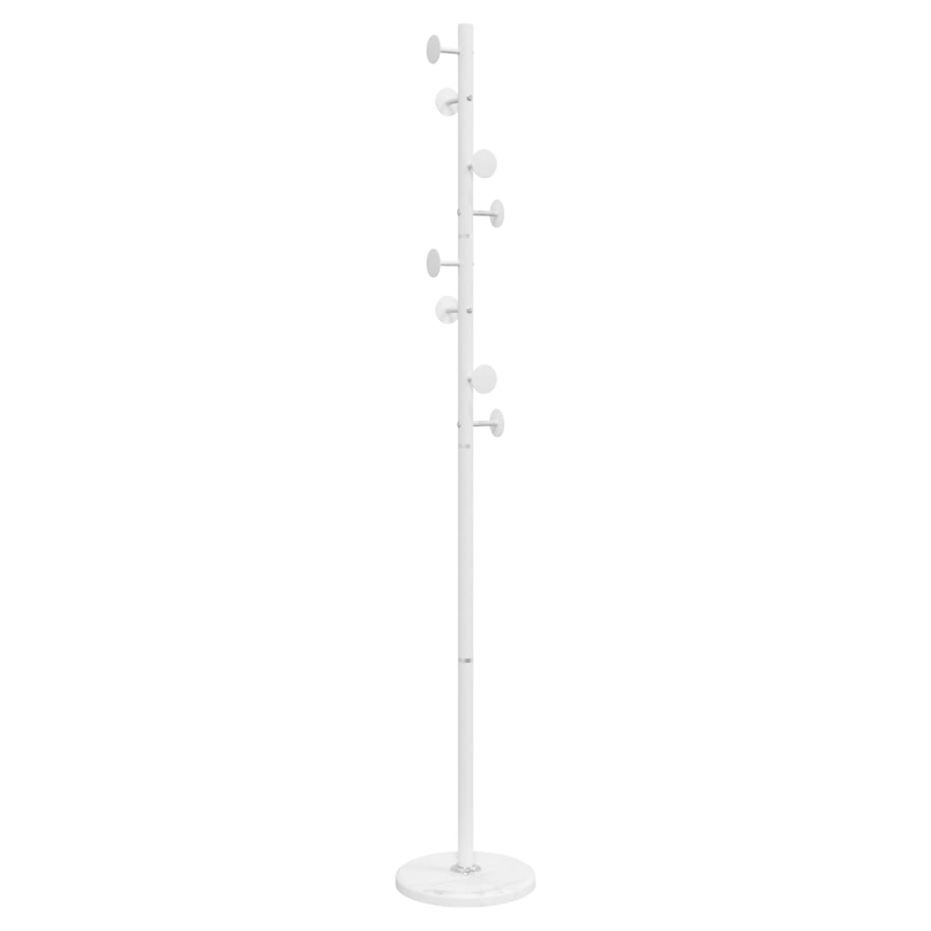 Stumtjener hvit 176 cm pulverlakkert jern