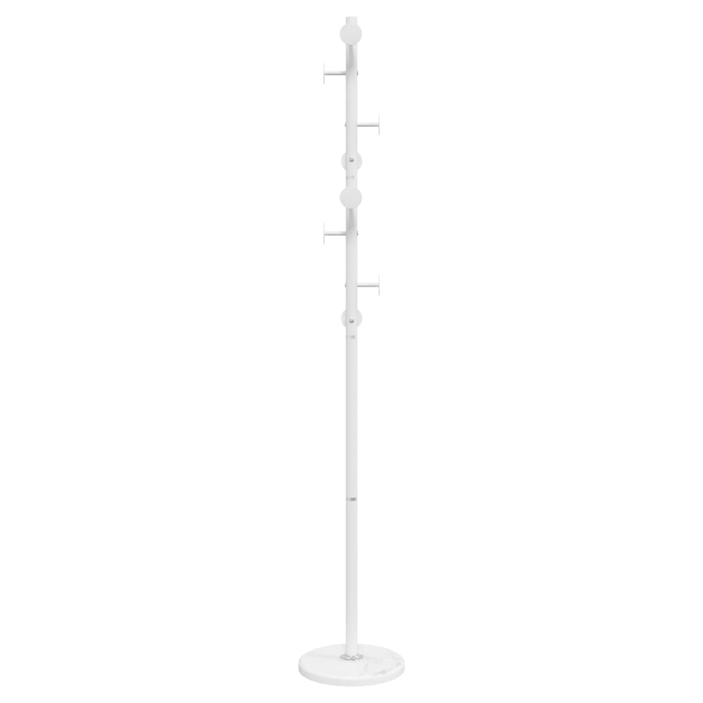 Stumtjener hvit 176 cm pulverlakkert jern