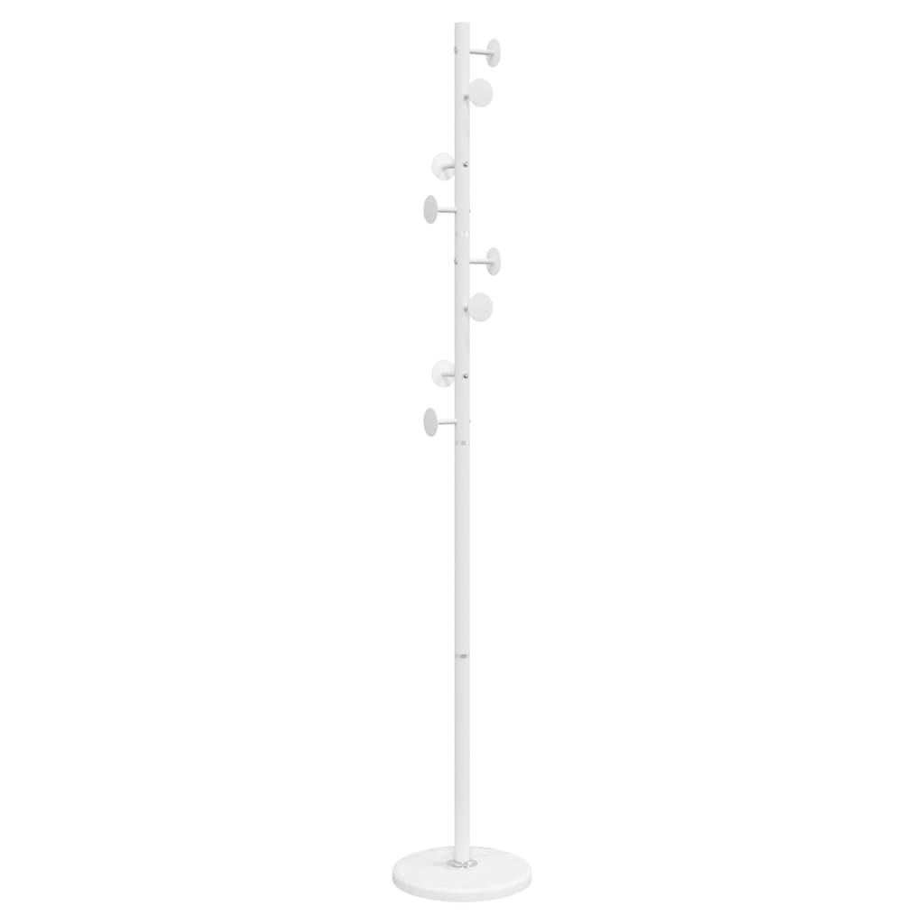 Stumtjener hvit 176 cm pulverlakkert jern
