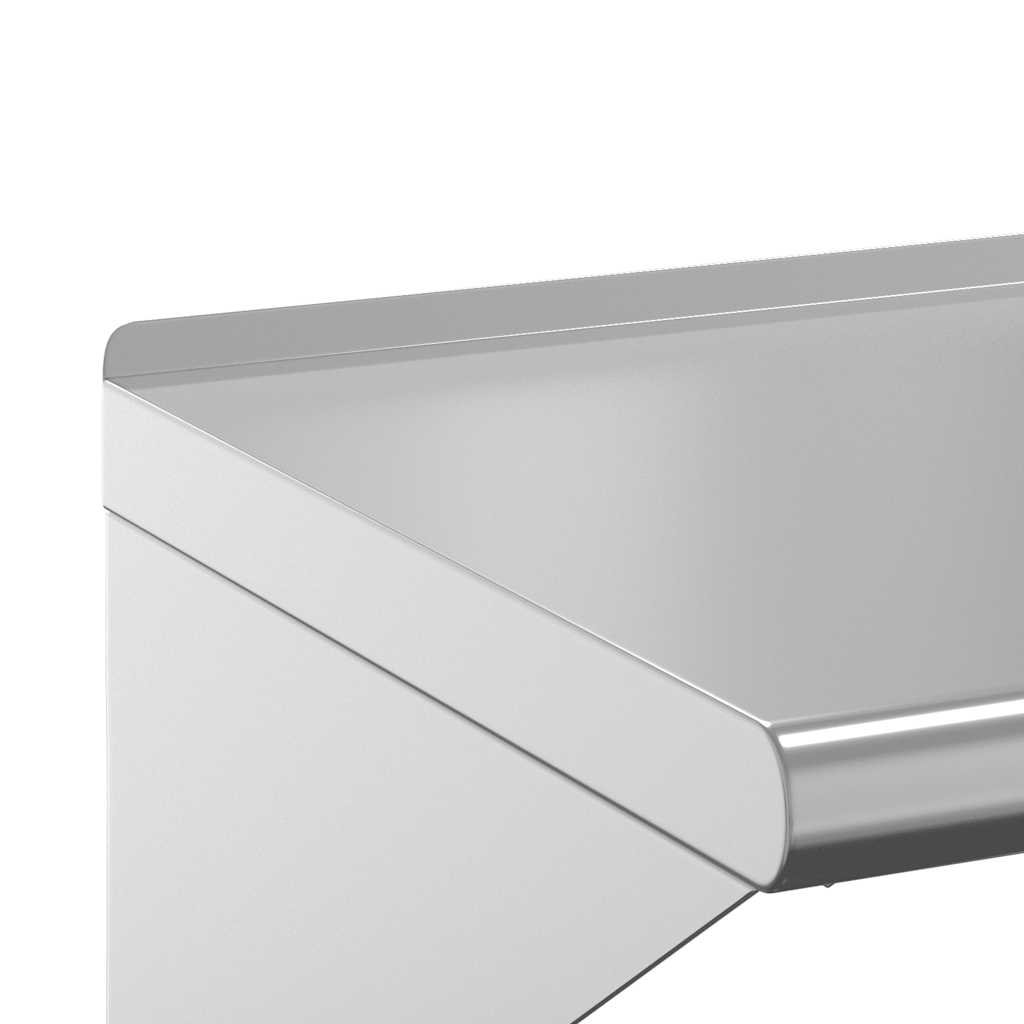 Vegghylle 50x30x31 cm sølv rustfritt stål
