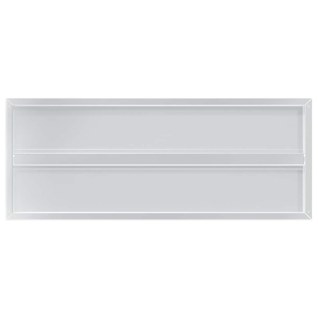 Vegghyller 2 stk 100x40 cm sølv rustfritt stål