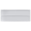 Vegghyller 2 stk 100x40x3 cm sølv rustfritt stål