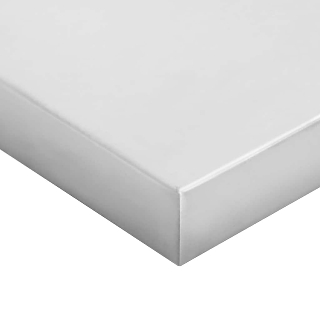 Vegghyller 2 stk 100x40x3 cm sølv rustfritt stål