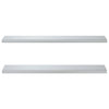 Vegghyller 2 stk 100x23,5x3 cm sølv rustfritt stål