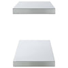 Vegghyller 2 stk 100x23,5x3 cm sølv rustfritt stål