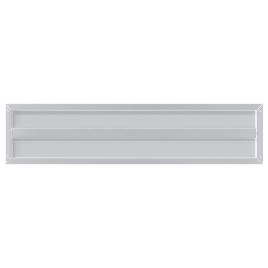 Vegghyller 2 stk 100x23,5x3 cm sølv rustfritt stål