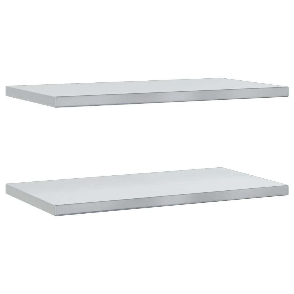Vegghyller 2 stk 75x40 cm sølv rustfritt stål