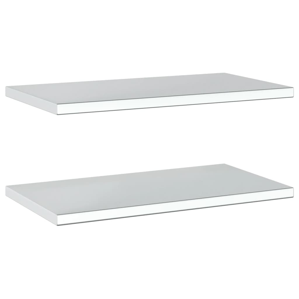 Vegghyller 2 stk 75x40 cm sølv rustfritt stål