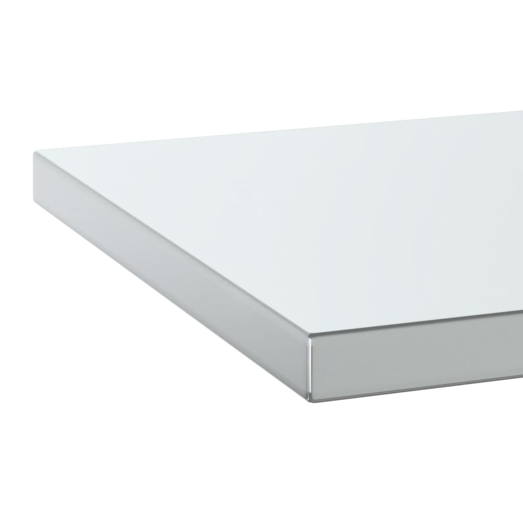 Vegghyller 2 stk 75x40 cm sølv rustfritt stål