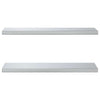 Vegghyller 2 stk 75x23,5x3 cm sølv rustfritt stål
