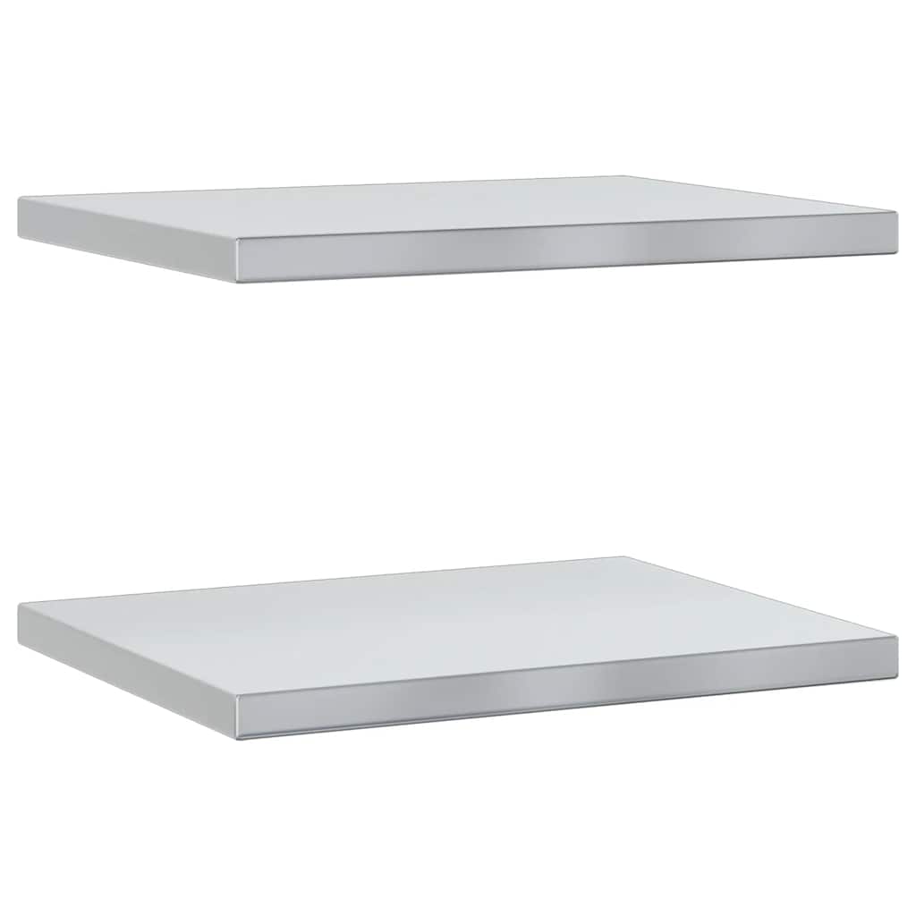 Vegghyller 2 stk 50x40 cm sølv rustfritt stål