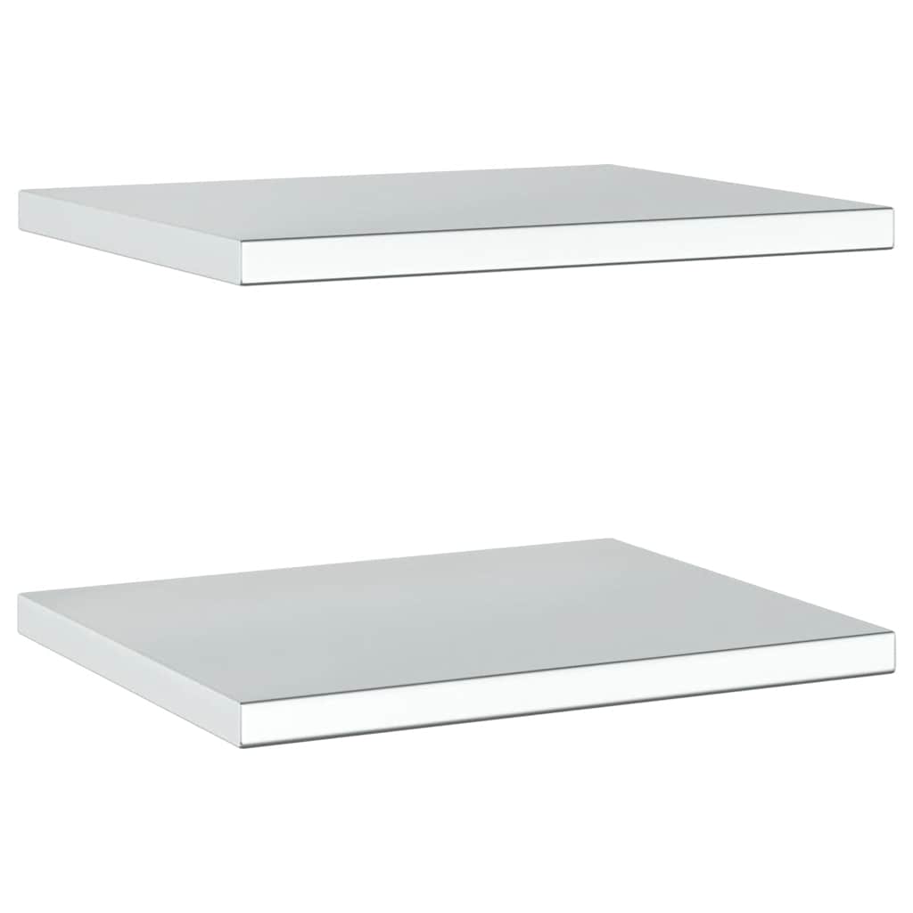 Vegghyller 2 stk 50x40 cm sølv rustfritt stål
