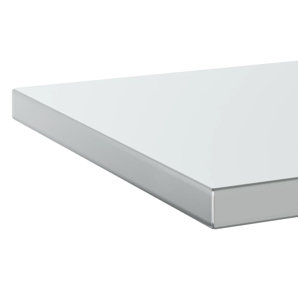 Vegghyller 2 stk 50x40x3 cm sølv rustfritt stål