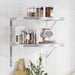 Vegghyller 2 stk 50x40 cm sølv rustfritt stål