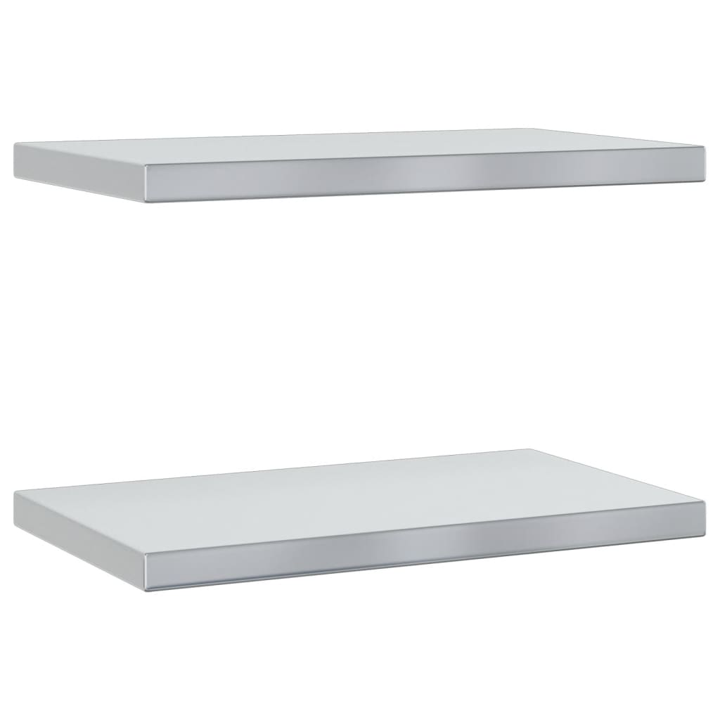Vegghyller 2 stk 50x30 cm sølv rustfritt stål
