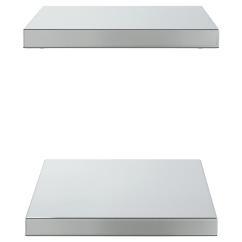 Vegghyller 2 stk 50x30 cm sølv rustfritt stål