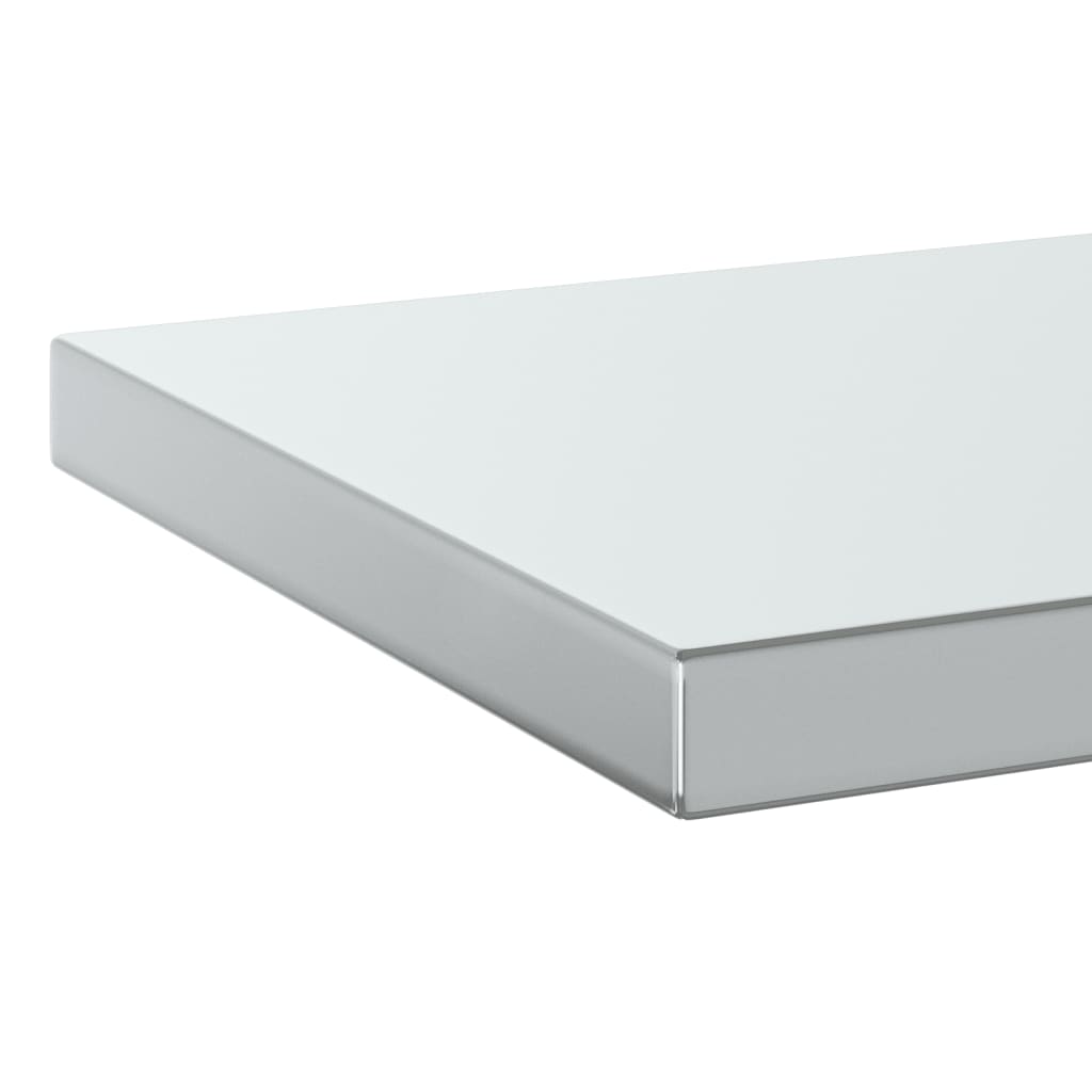 Vegghyller 2 stk 50x30 cm sølv rustfritt stål