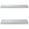Vegghyller 2 stk 50x23,5x3 cm sølv rustfritt stål