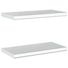 Vegghyller 2 stk 50x23,5x3 cm sølv rustfritt stål
