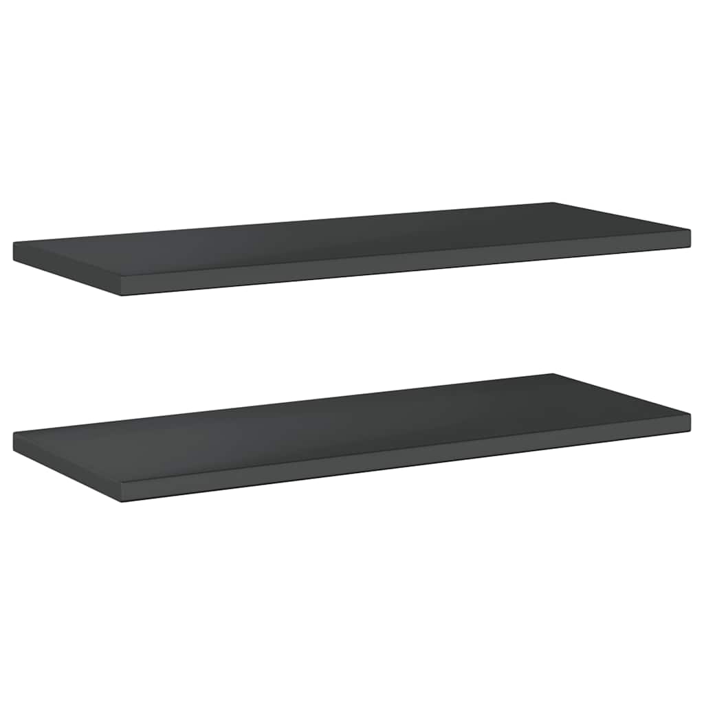 Vegghyller 2 stk 100x40 cm svart rustfritt stål